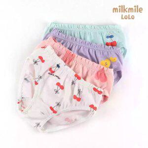 [밀크마일로로] 러블리여아삼각팬티4종세트
