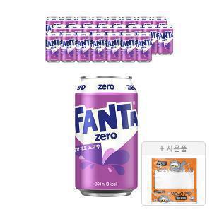 [코카콜라] 환타 포도제로, 350ml, 24개  + 증정 (조앤프렌즈 메모지, 주문시 100% 증