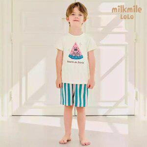 [밀크마일로로] 수줍은수박내의상하세트