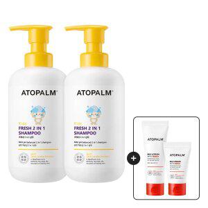 아토팜 키즈 프레쉬 2in1 샴푸 460mlx2개/어린이 샴푸+[증정]MLE크림30ml+MLE로션60ml