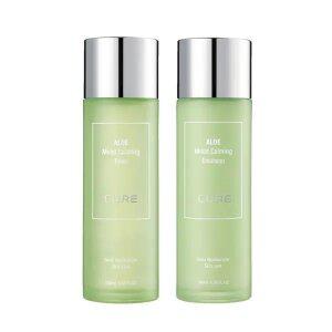[10%] 김정문알로에 큐어 모이스트 카밍 토너+에멀전 130ml