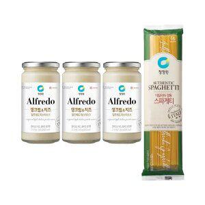 청정원 알프레도 파스타소스 350g, 3개 + 스파게티면 500g, 1개