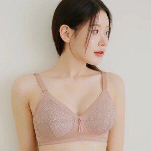 크리비아 노와이어 레이스 브라 여자 여성 노몰드 브래지어 속옷 DBR2000