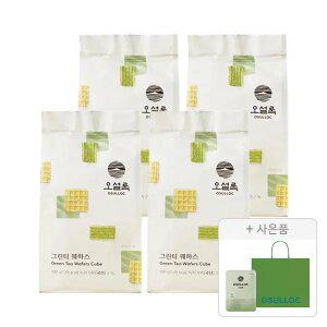 오설록 그린티웨하스 100g, 4개 + 증정(세작 1입, 1개+ 러닝 쇼핑백(소), 1개)