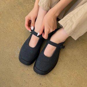 SOVO 바노티 플랫폼 스트랩 통굽 메리제인 3cm