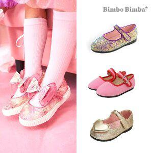 [빔보빔바] 러블리 아동 여아 구두 공주 반짝이 LED 플랫 메리제인