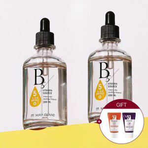 [1.+1] 메이아일랜드 B5비타민 소스 수분탄력 저자극 에센스앰플 100ml (총2개)+미니폼