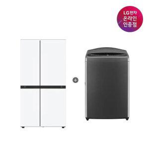 LG 디오스 AI 오브제컬렉션 냉장고 (양문형) + LG 통돌이 세탁기 (S836MQQ012 + T19MX