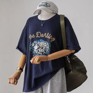 (안나앤플러스) 더달링 플라워 티셔츠[티셔츠EDW87] 빅사이즈