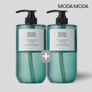 모다모다 (대용량 980ml) 네이쳐 리프레싱 탈모 증상 완화 샴푸 코튼머스크향 한정 2개