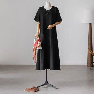 (안나앤플러스) 미엘느 배색 원피스[드레스EFC52] 빅사이즈