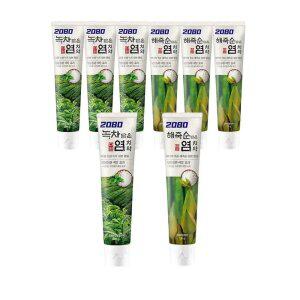 2080 염치약 녹차, 120g, 4개+해죽순, 120g, 4개