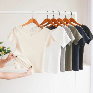 [잇수다] 1&1 멜바로 4계절 데일리 무지 라운드 반팔 티셔츠