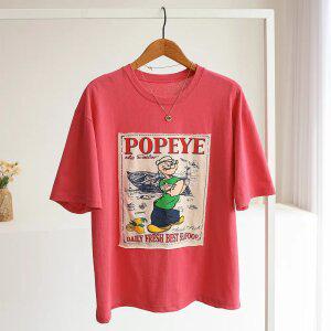 [잇수다] 더샐러 레터링 프린팅 패치 루즈핏 반팔 티셔츠