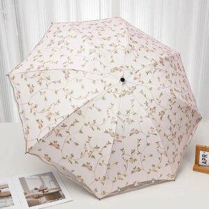 자외선차단 레이스 꽃무늬 자수 암막 양산 겸용 우산