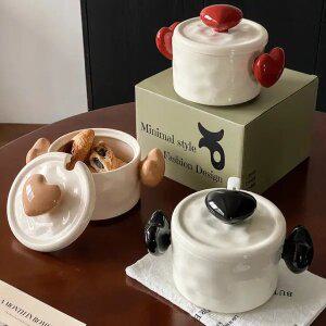 라면 그릇 라면기 하트손잡이 그릇용기 1인식기 샐러드볼