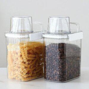 1+1밀폐 잡곡통 미니쌀통 씨리얼 보관용기세트