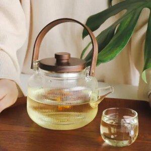 직화 주전자 증류 필터 티포트 일본의 흐름