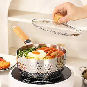 다용도 편수냄비 라면 튀김냄비 20cm 인덕션 냄비 편수냄비 세트 유리뚜껑 포함 타임