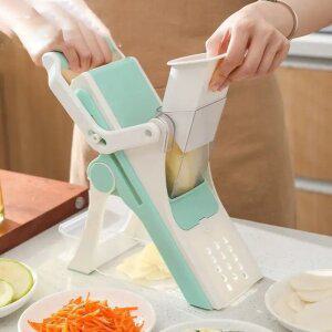 접이식 다기능 채소 슬라이서 만능 채칼 힘 절약 칼날 세트 수납함 청소브러위 포함 스