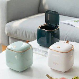 1+1원터치 미니 휴지통 인테리어휴지통 책상 쓰레기통