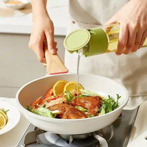 가정용 주방 중력감응 자동 오일병 3P 세트 대용량 액체 양념통유리