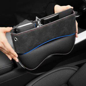 차량용 사이드포켓 고급 스웨이드 가죽 자동차 틈새 수납함