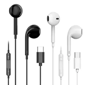 1+1 프리미엄 C타입 유선 이어폰 오픈형 리모컨 탑재 블랙 화이트
