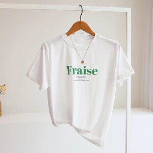 [잇수다] 1+1 푸레즈 레터링 프린팅 스판 라운드 반팔 티셔츠