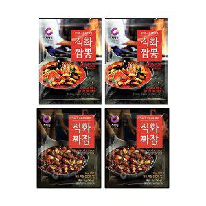 청정원 직화짬뽕분말 96g, 2개 + 직화짜장분말 80g, 2개