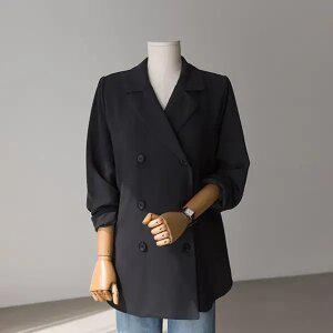 (안나앤플러스) 투웨이 더블버튼 자켓 블라우스[셔츠BUY89] 빅사이즈