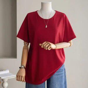 (안나앤플러스) A. 클린 유넥 티셔츠[티셔츠C0227H230] 빅사이즈