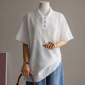 (안나앤플러스) A. 켈린 버튼 엠보 티셔츠[티셔츠E0203H01] 빅사이즈