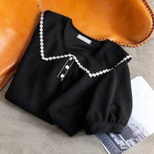 (안나앤플러스) 네튼 레이스 세일러 티셔츠[티셔츠EDN30] 빅사이즈