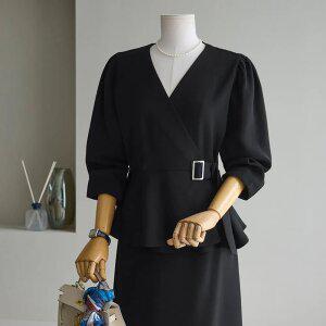 (안나앤플러스) 세레안 페플럼 원피스[드레스DYS88] 빅사이즈