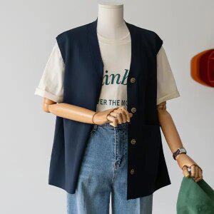 (안나앤플러스) 원 포켓 비스코스 베스트[베스트CY641] 빅사이즈