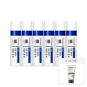 뉴트로지나 데일리 립 밤 4g, 6개 + 증정(아비노 스킨릴리프 바디로션 30g, 1개)