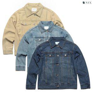 [택가 69900원][닉스]여) M톤/L톤/BEIGE 베이직 데님 트러커(FNQFDUA501P)