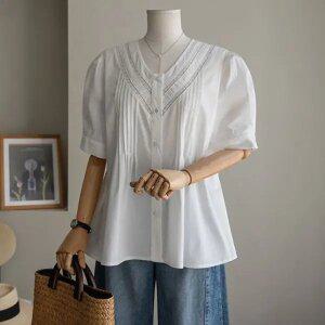 (안나앤플러스) A. 클레어 핀턱 블라우스[셔츠D0109N04] 빅사이즈