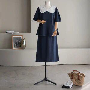 (안나앤플러스) 로이 더블카라 스커트 세트[세트EFL40] 빅사이즈