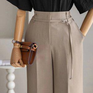 (안나앤플러스) 유스 벨트 밴딩 슬랙스[팬츠EFT69] 빅사이즈