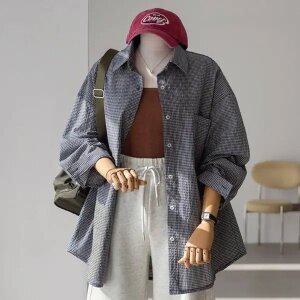 (안나앤플러스) 레사 시어서커 체크 셔츠[셔츠EDJ82] 빅사이즈