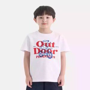 [아웃도어 프로덕츠 키즈]그래픽 반팔티셔츠 (오프 화이트) OD262ISS05_OWH