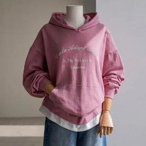 (안나앤플러스) 테븐 레이어드 슬릿 후드티[티셔츠EDY1] 빅사이즈