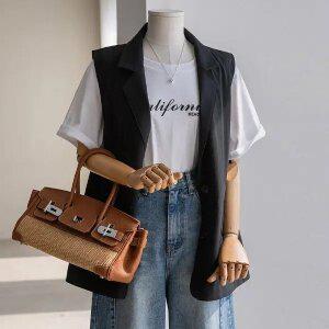 (안나앤플러스) 렐린 카라 포켓 베스트[베스트EC693] 빅사이즈