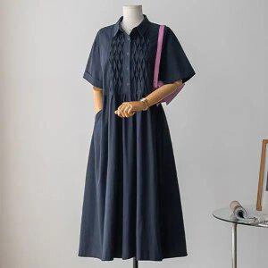 (안나앤플러스) A. 레나 핀턱 롤업 원피스[드레스D0321N01] 빅사이즈