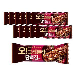 마켓오네이처 오 그래놀라 단백질바, 40g, 12입, 1개