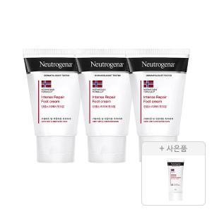 뉴트로지나 인텐스 리페어 풋크림 56g, 3개 + 증정(에멀젼 88ml, 1개)