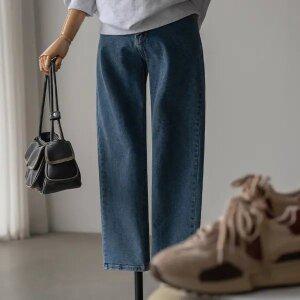 (안나앤플러스) 세르 워싱 배기핏 데님팬츠[데님BJA19] 빅사이즈