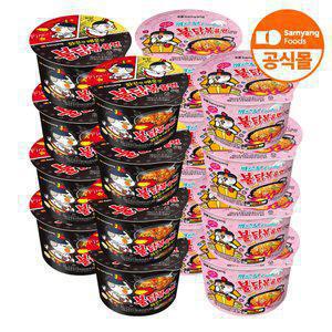 심양 큰컵 불닭볶음면 8입 + 까르보불닭볶음면 8입
